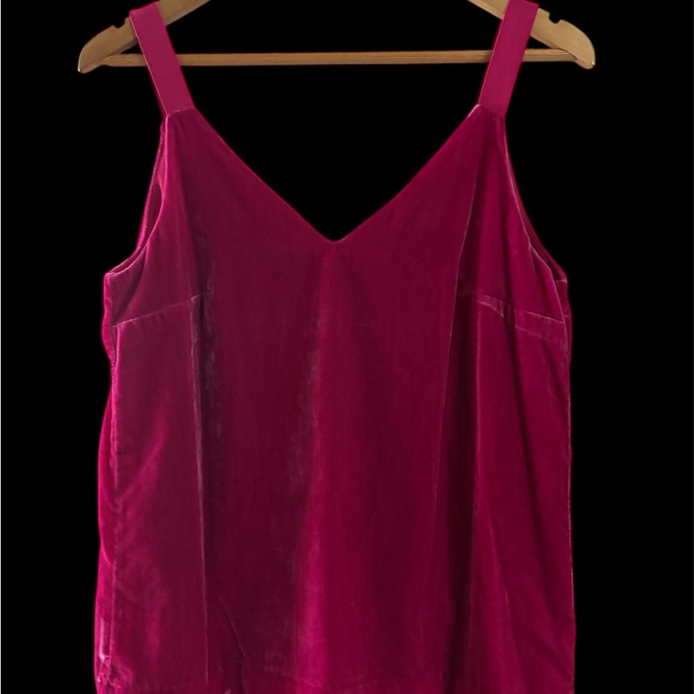 J. Crew Fuchsia Velvet Camisole